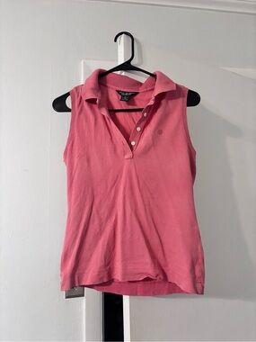 Brooks Brothers Sleeveless Pink Polo